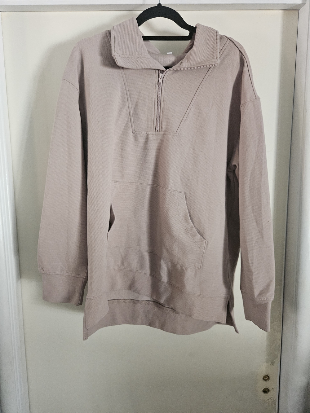 Amazon Women's Half-Zip Pullover Hoodie in Dusty Mauve